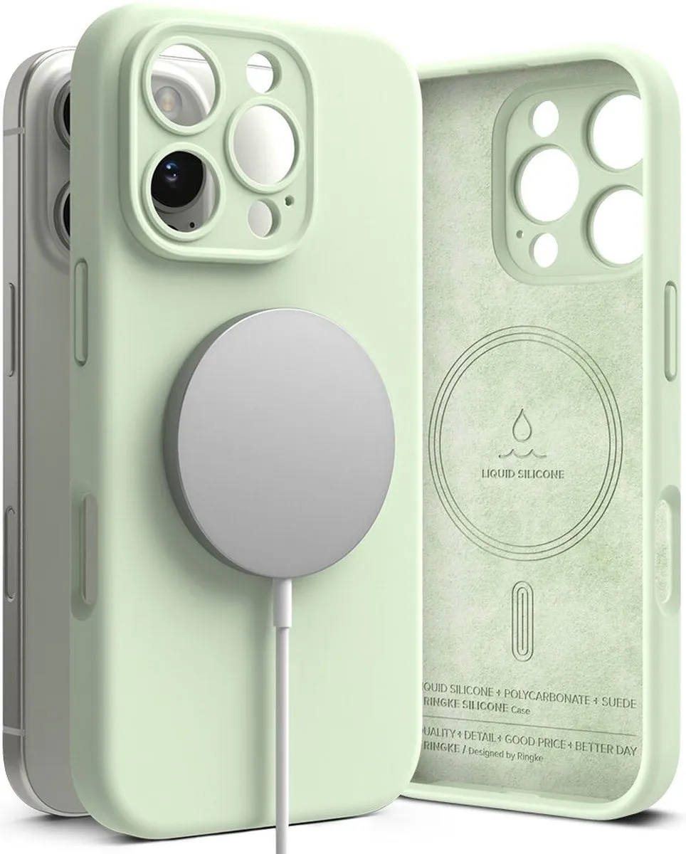 Ringke Silicone MagSafe Hoesje iPhone 16 Pro Max - Mint