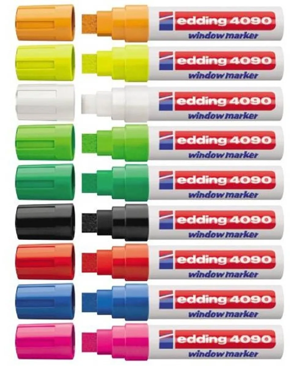 edding 4090 Window Viltstift Wit - 5 Stuks