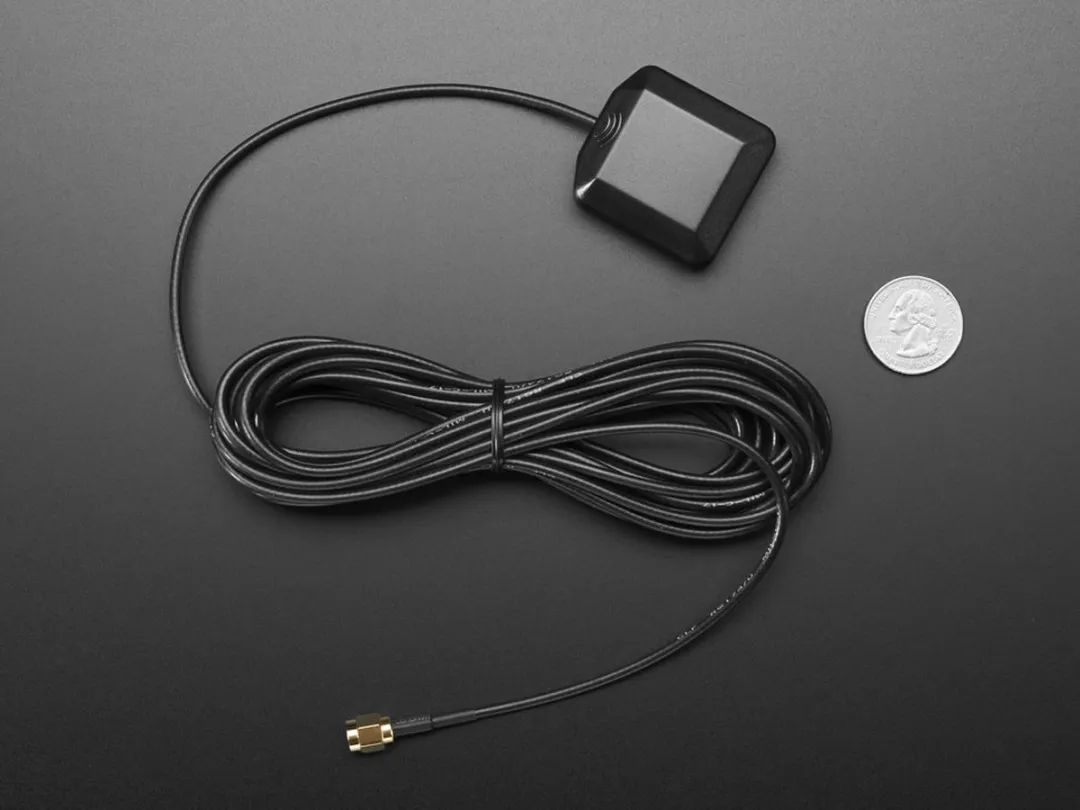 Adafruit GPS Antenne 960 - 28dB 5m SMA - Zwart