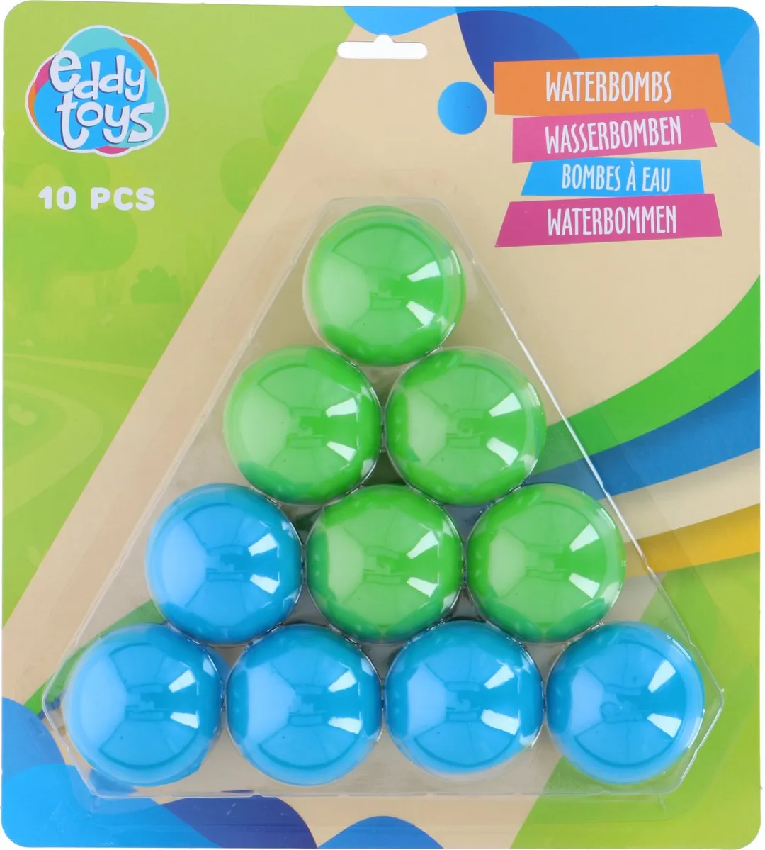 Eddy Toys Waterbommen 10 Stuks - Groen/Blauw