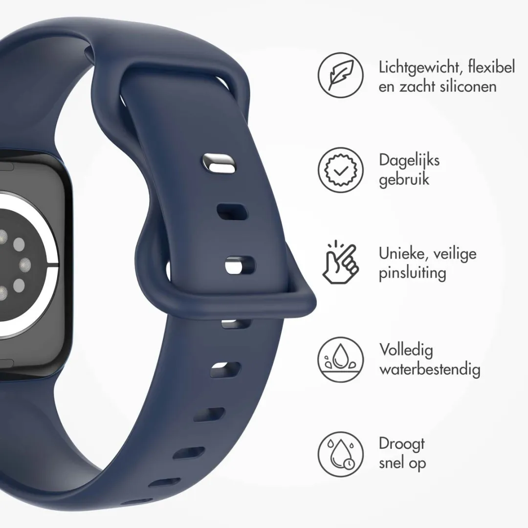 Imoshion Siliconen Bandje Apple Watch 44-49mm - Donkerblauw