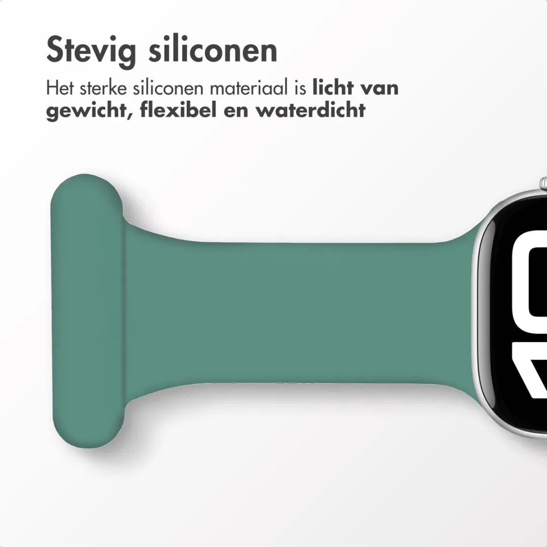 Verpleegkundige siliconen bandje - Geschikt voor Apple Watch 1, 2, 3, 4, 5, 6, 7, 8, 9, 10, 11 (42 mm), SE - 38/40/41 mm - Groen