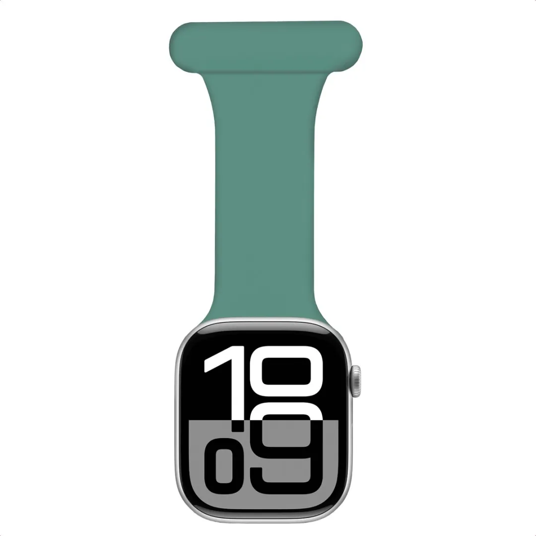 Verpleegkundige siliconen bandje - Geschikt voor Apple Watch 1, 2, 3, 4, 5, 6, 7, 8, 9, 10, 11 (42 mm), SE - 38/40/41 mm - Groen