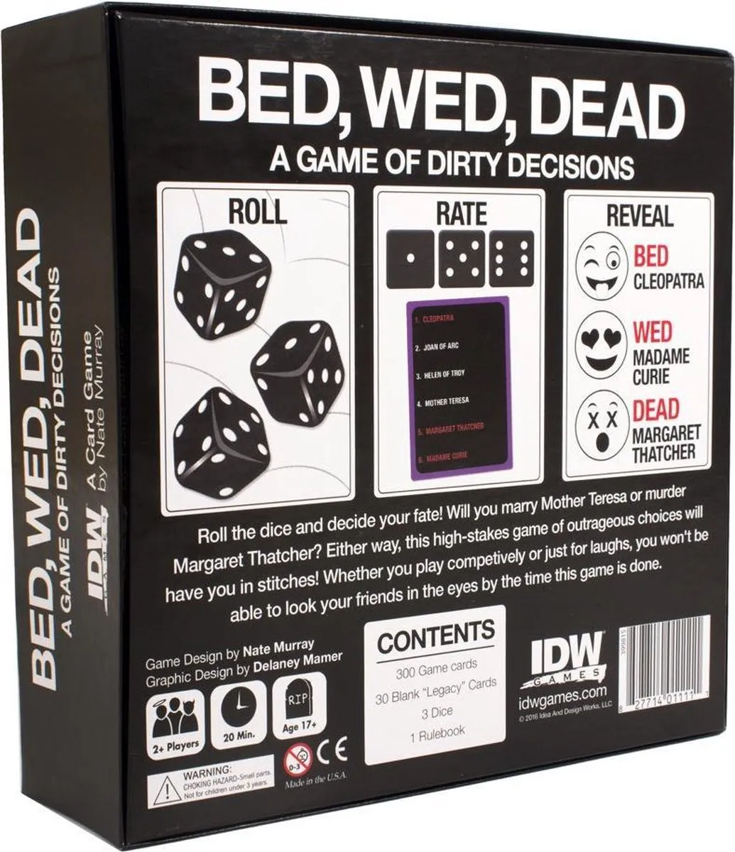 Bed, Wed, Dead - A Game of Dirty Decisions