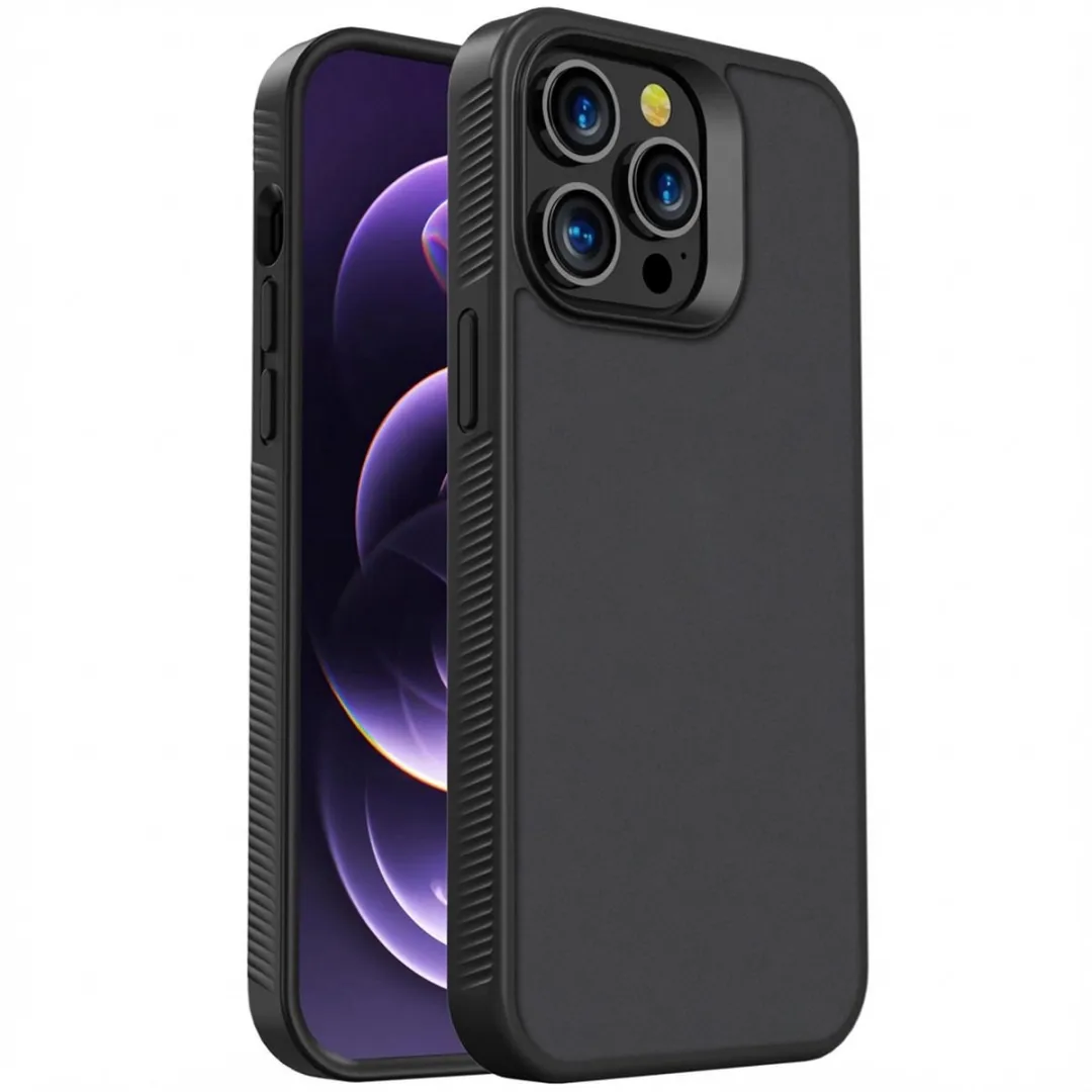 Accezz Hoesje iPhone 14 Pro Max - Frosted Backcover Zwart