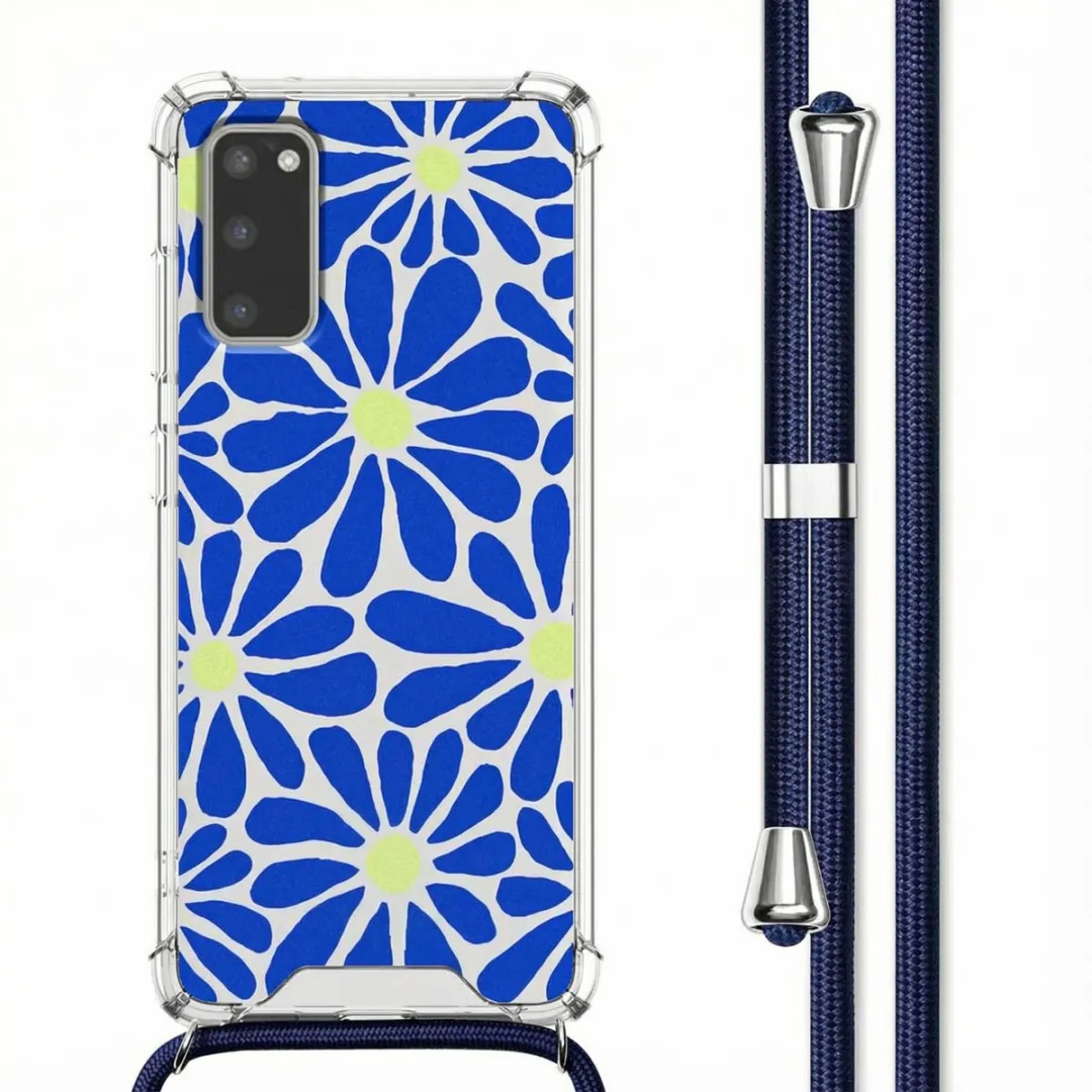 Imoshion Hoesje Samsung Galaxy S20 Cobalt Blue Flowers Connect