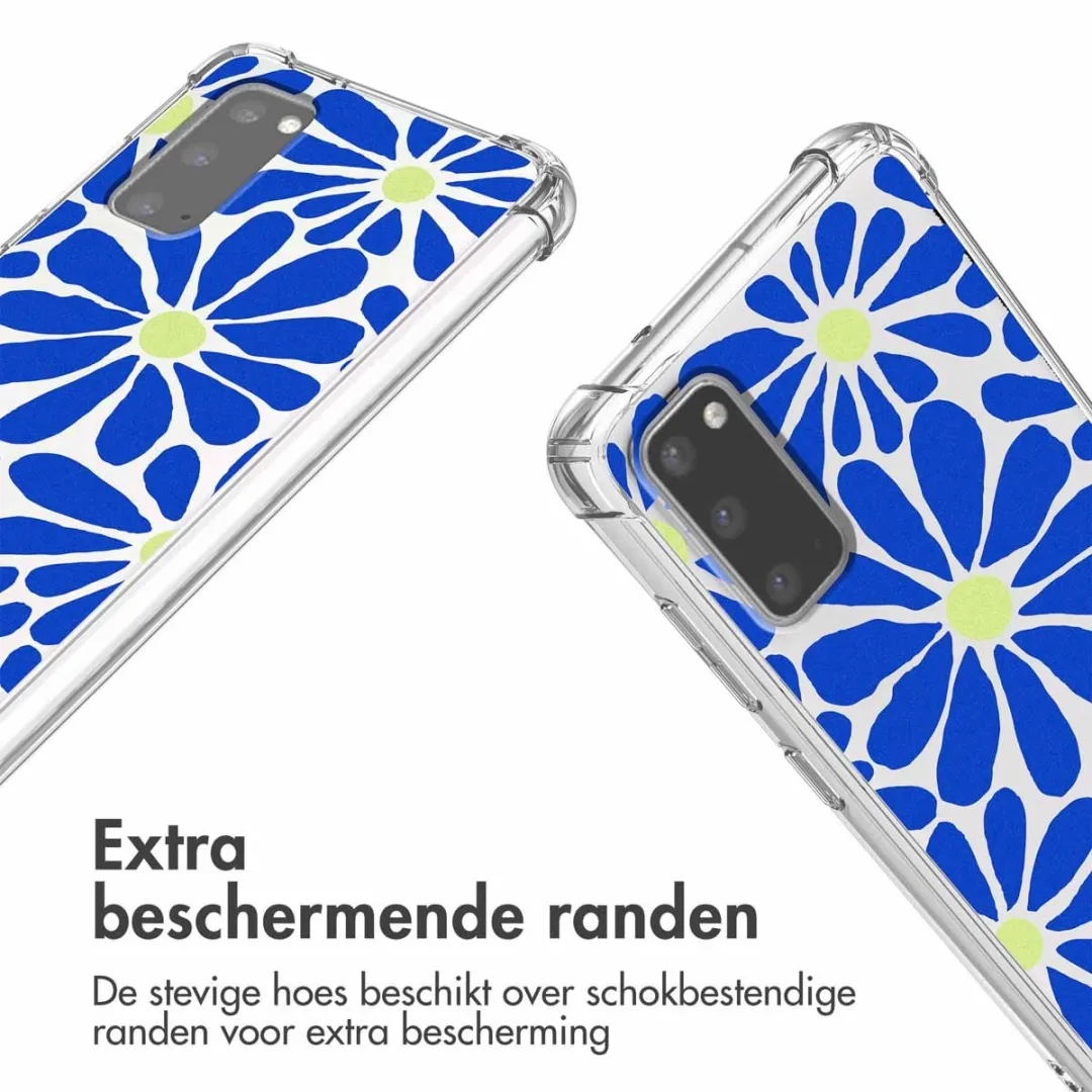 Imoshion Hoesje Samsung Galaxy S20 Cobalt Blue Flowers Connect