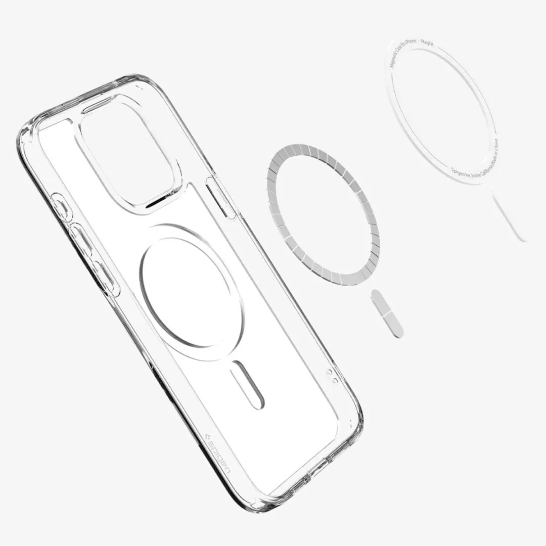 Spigen Ultra Hybrid MagFit ACS06719 Hoesje - iPhone 15 Pro - Transparant - afbeelding 4 van 6