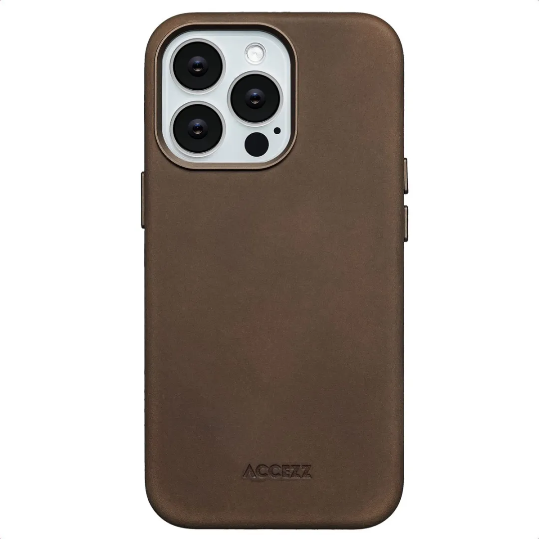Accezz Hoesje iPhone 13 Pro Vintage Leather - Rustic Brown