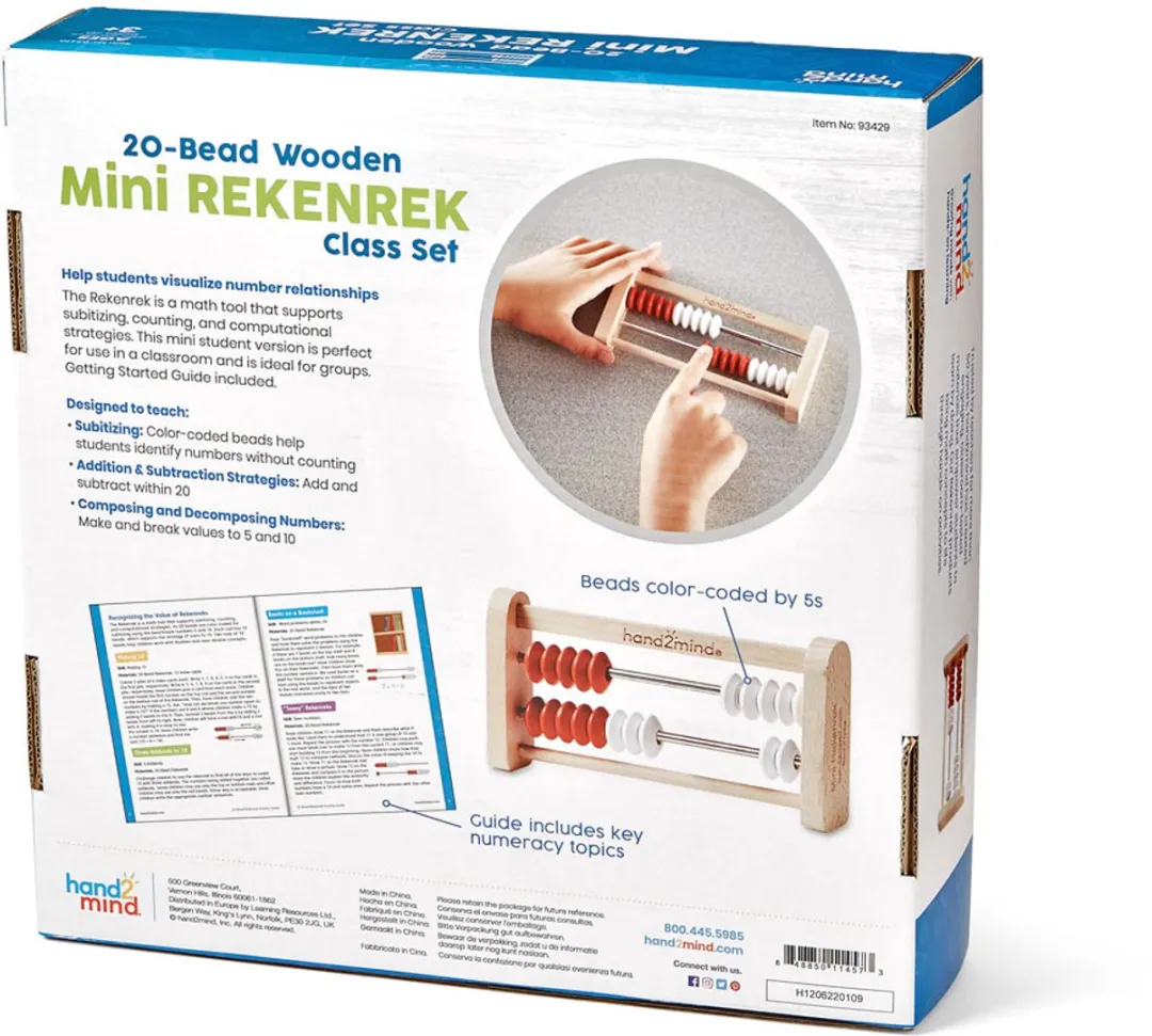 Learning Resources Mini Rekenrek 20 kralen - 25 Stuks - afbeelding 6 van 6