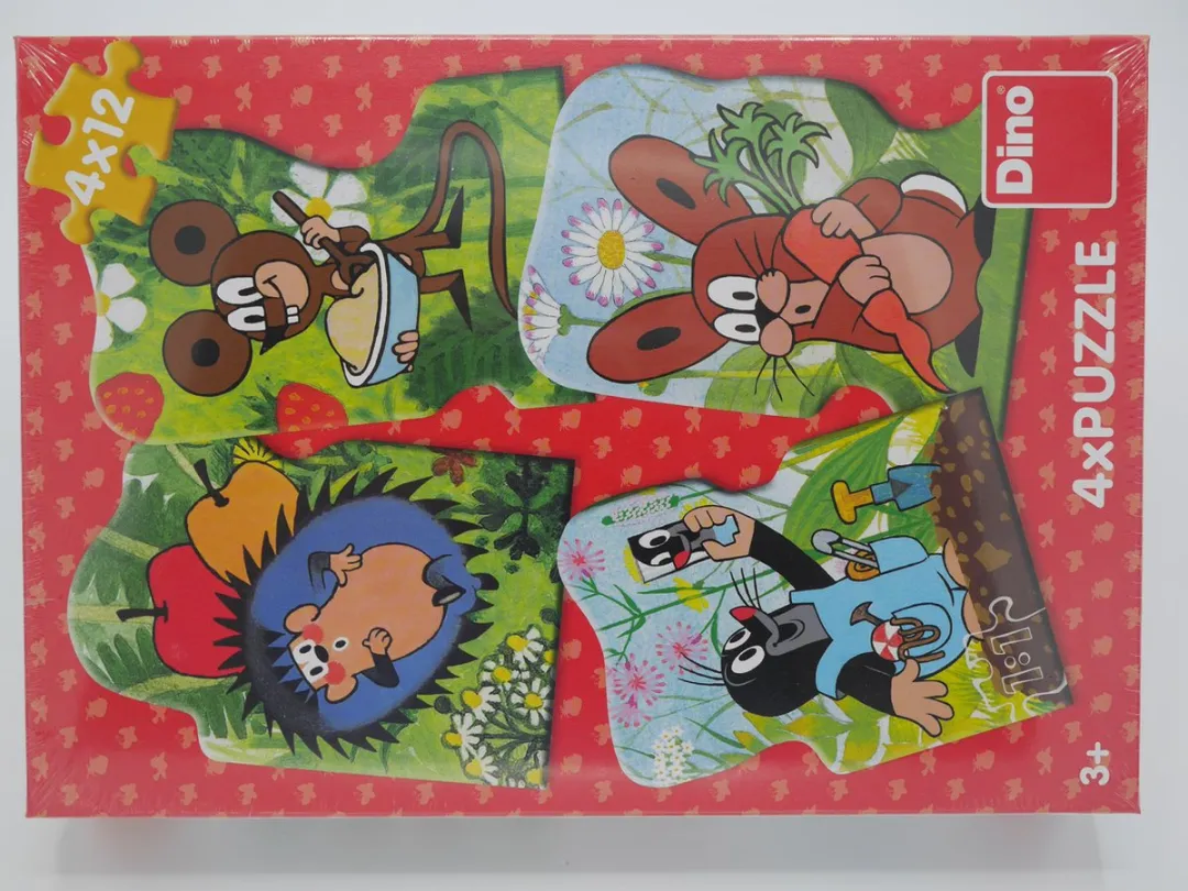 Dino Toys Molletje Kinderpuzzel 12 Stuks - 4x4 Stuks