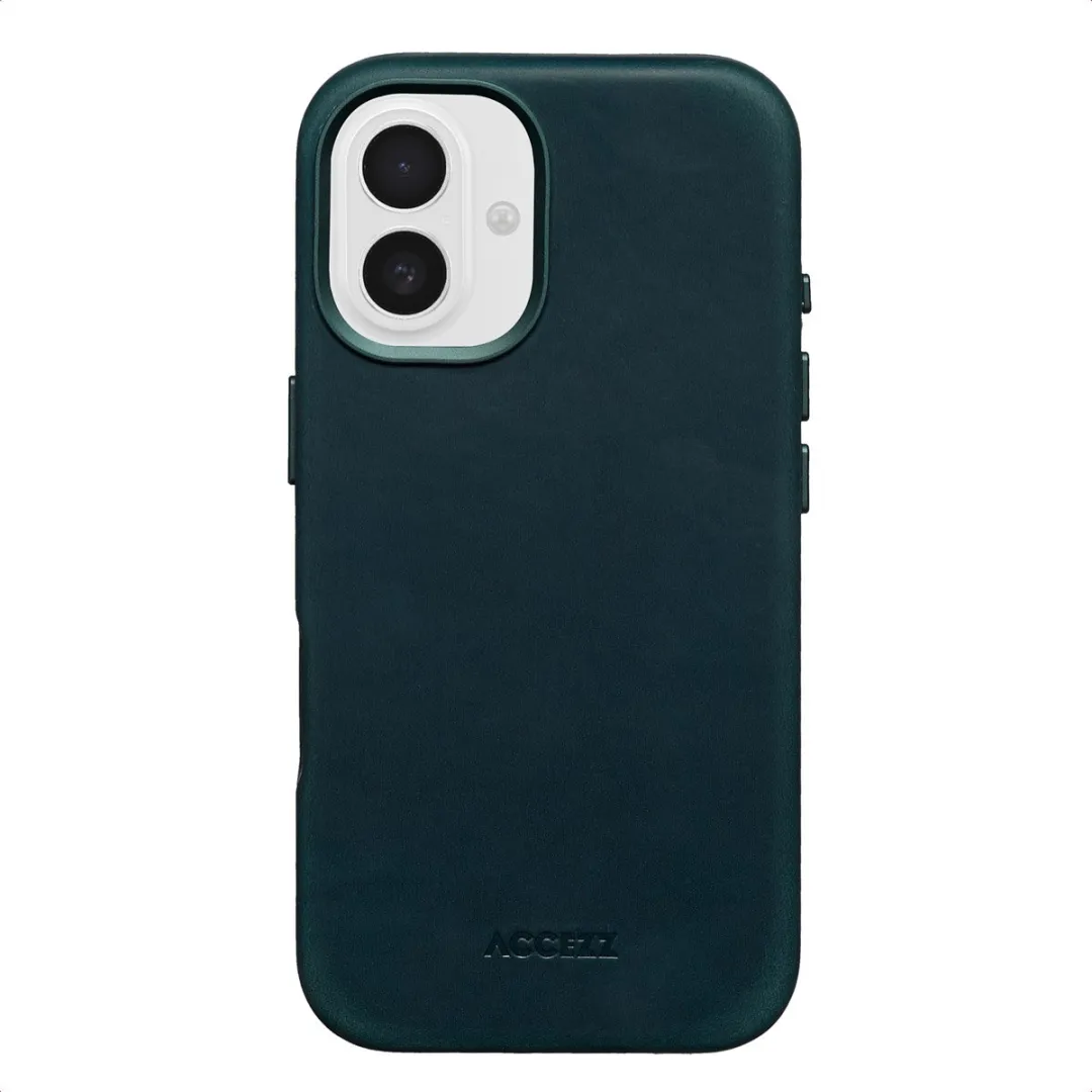 Accezz Hoesje iPhone 16 Vintage Leather Smokey Green