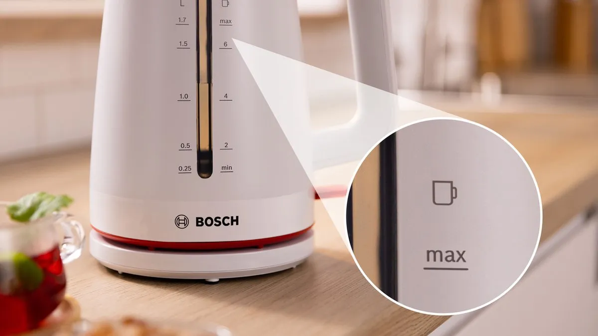 Bosch TWK3M121 MyMoment Waterkoker - 1.7L - 2400W - Wit - afbeelding 6 van 6