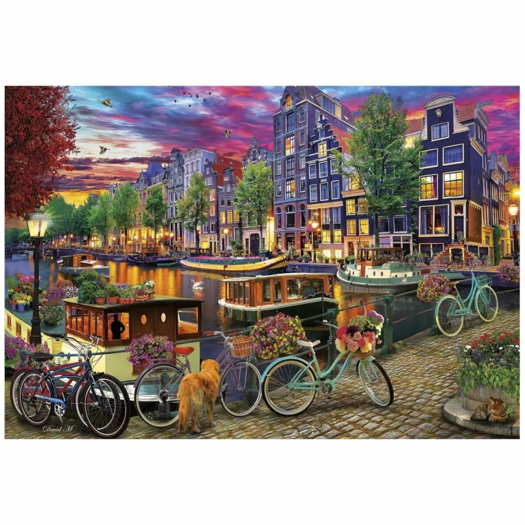 Educa Puzzel Bicicletas en Ámsterdam 6000 - 600 Stuks - Multicolor