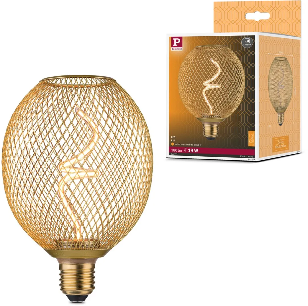 Paulmann Metallic Glow LED Globe 4W 180lm