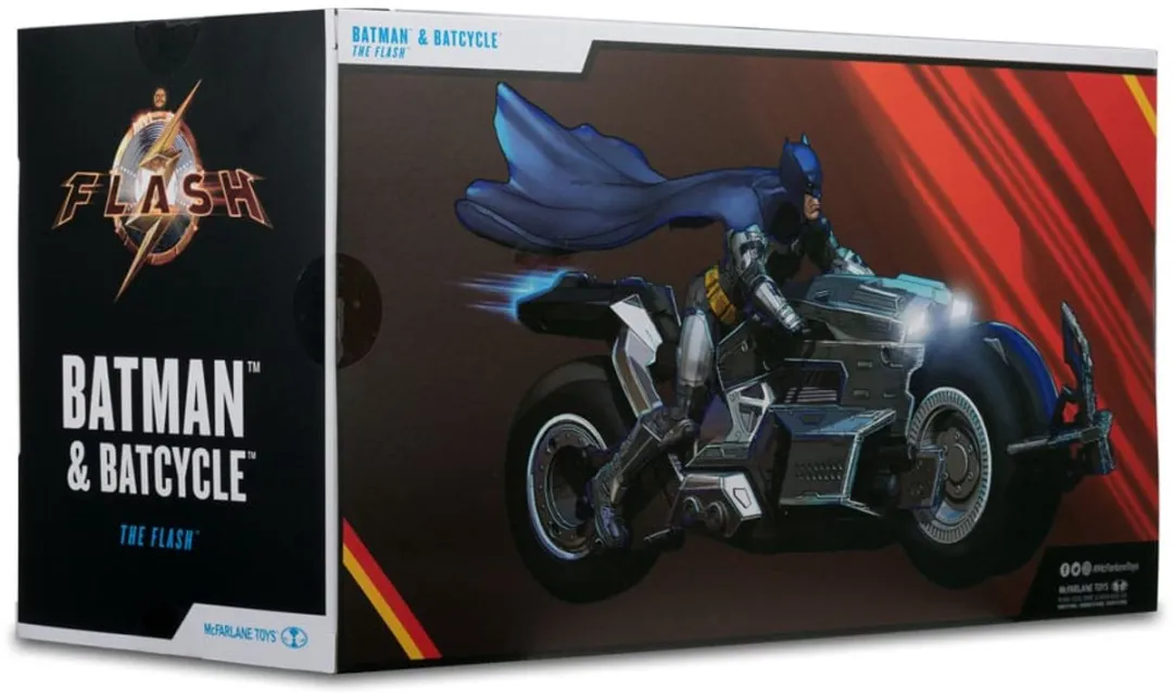 McFarlane Toys DC Multiverse Batcycle met Batman - MCF17477 - Multicolor