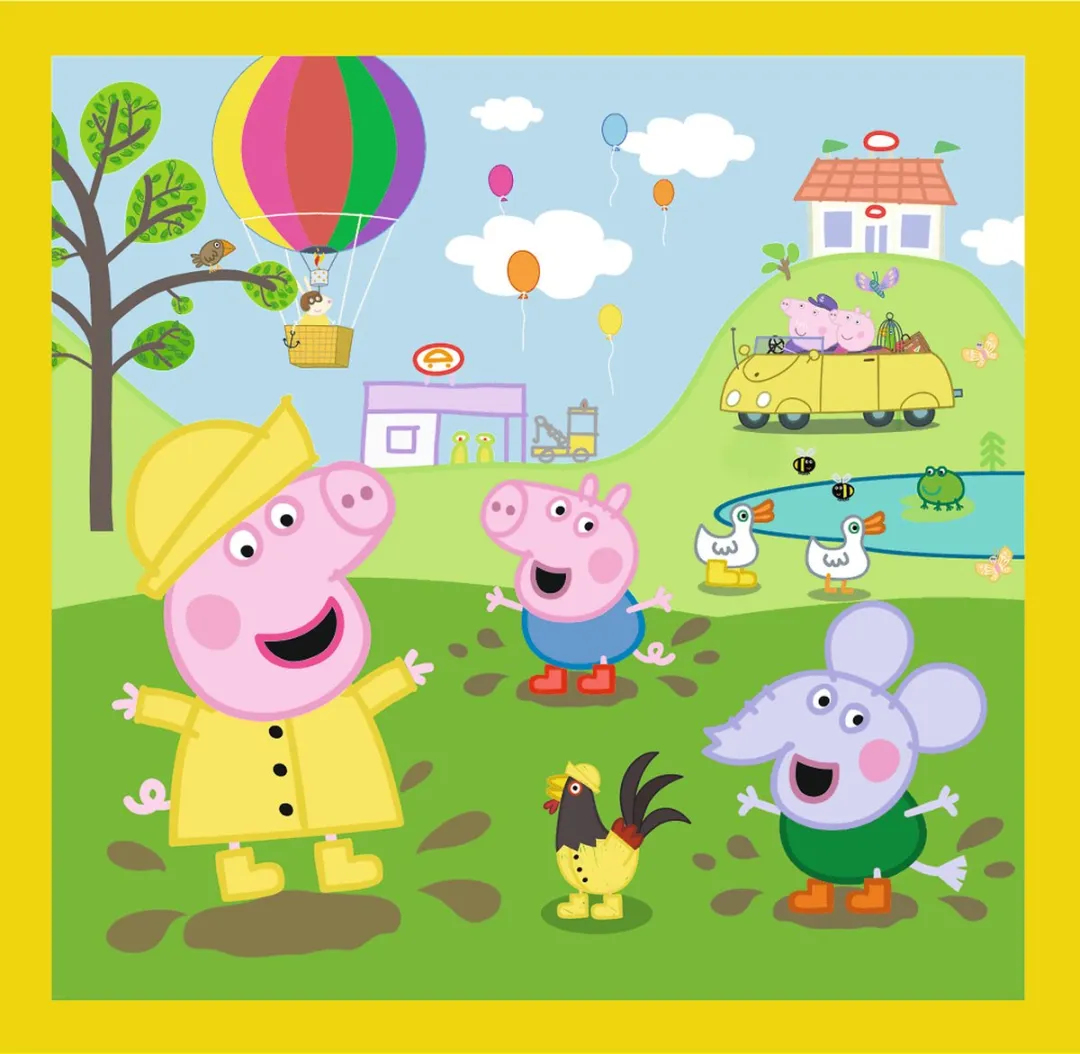 Trefl Peppa Pig 3-in-1 Puzzel - 106 Stuks