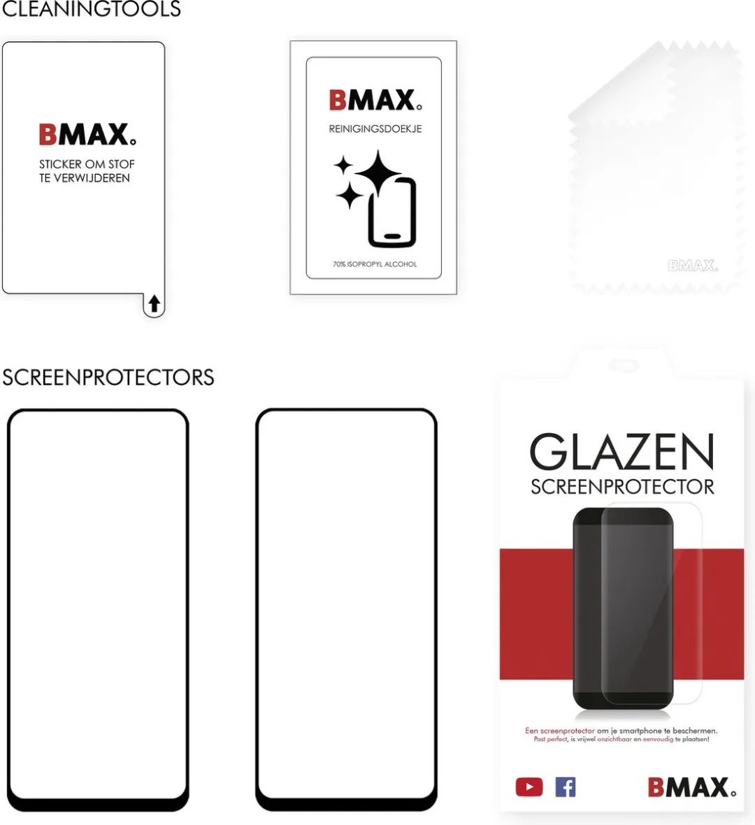 BMAX OPPO A94 Screenprotector 2 Stuks