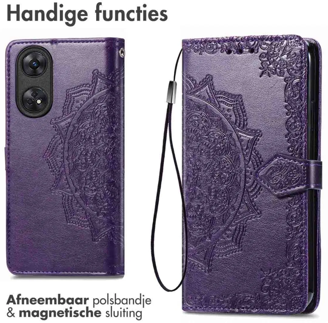 Imoshion Hoesje Oppo Reno 8T 4G - Mandala Bookcase - Paars