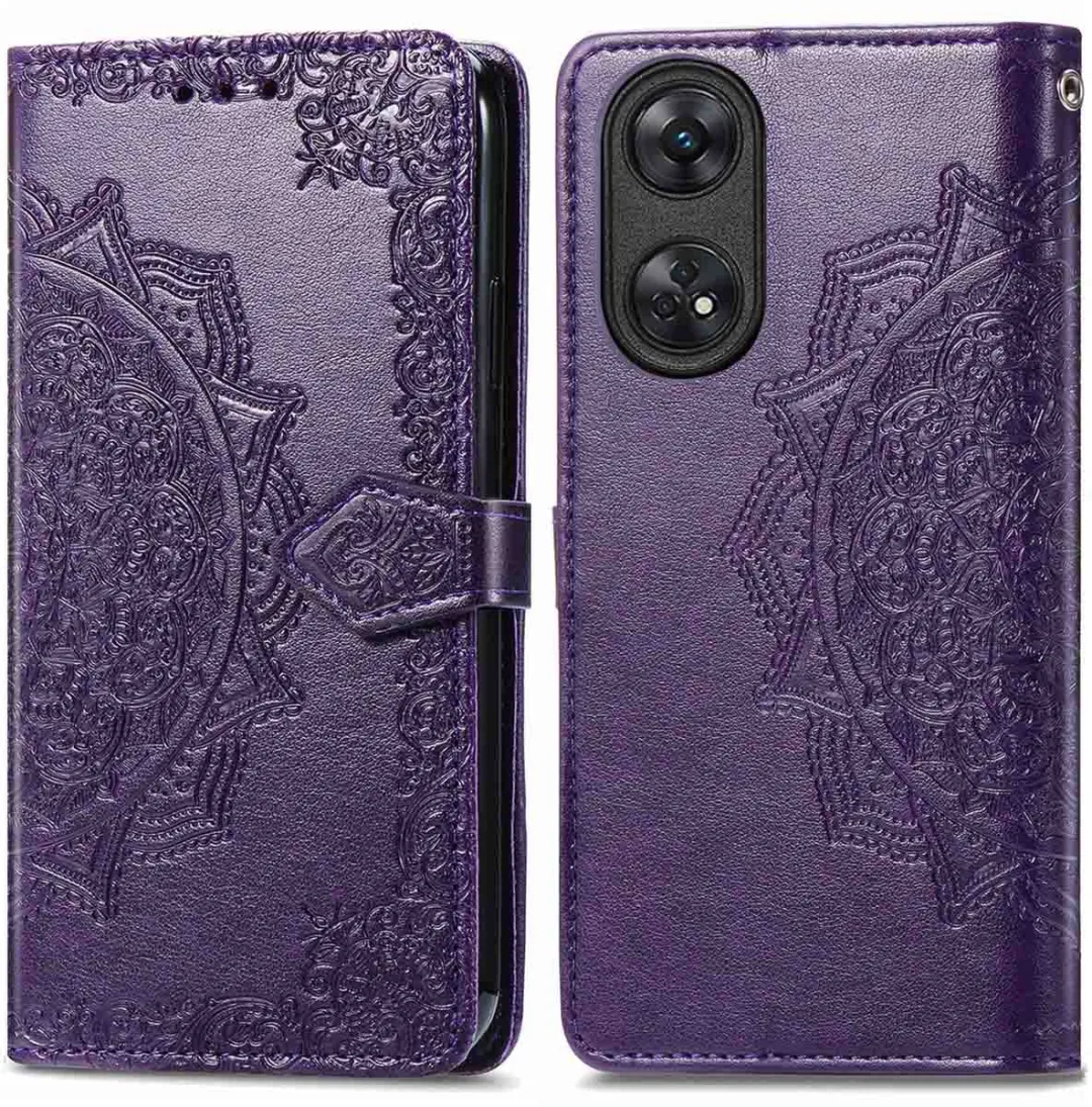 Imoshion Hoesje Oppo Reno 8T 4G - Mandala Bookcase - Paars