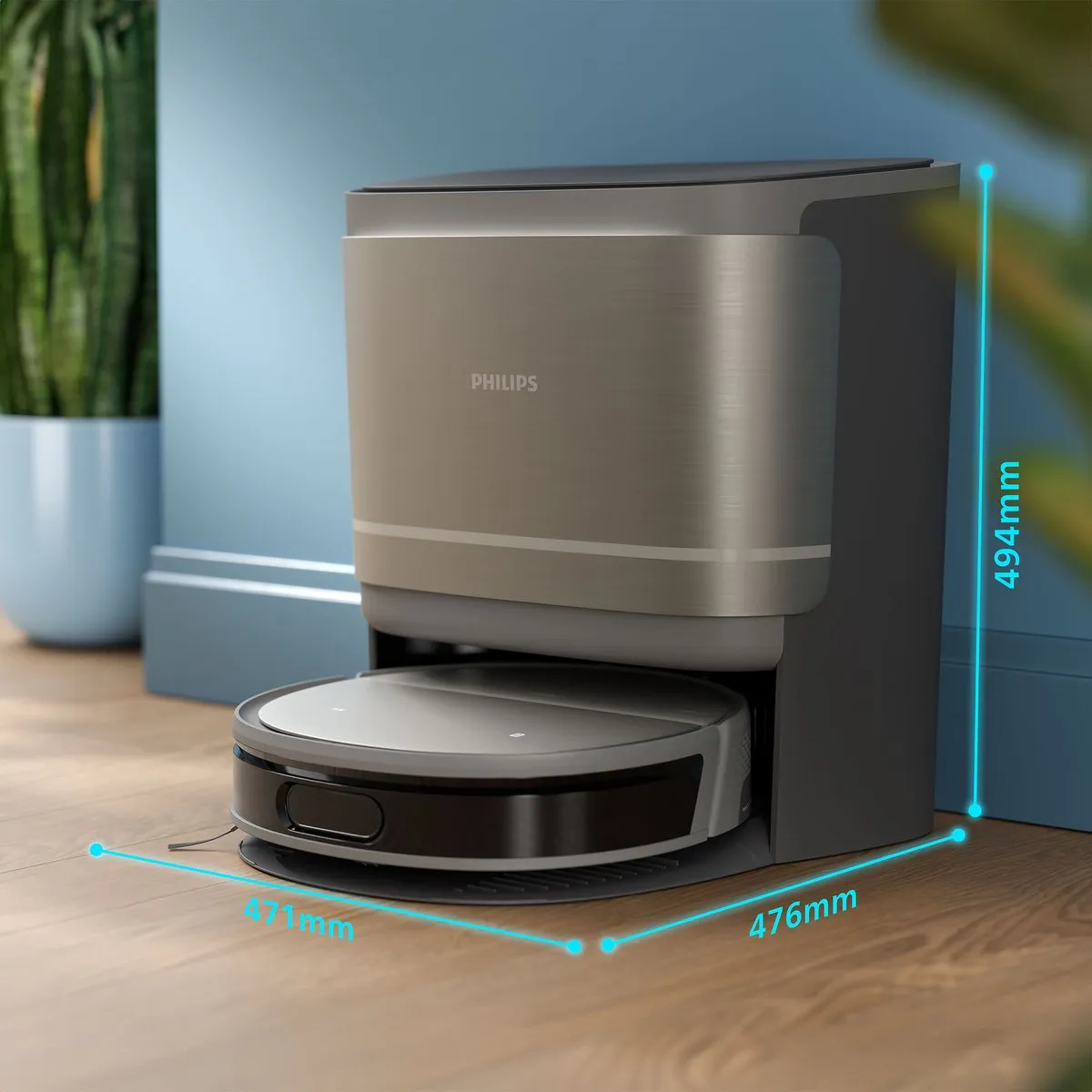 Philips HomeRun 9000 XU9100/10 Robotstofzuiger - 8000 Pa - Grijs