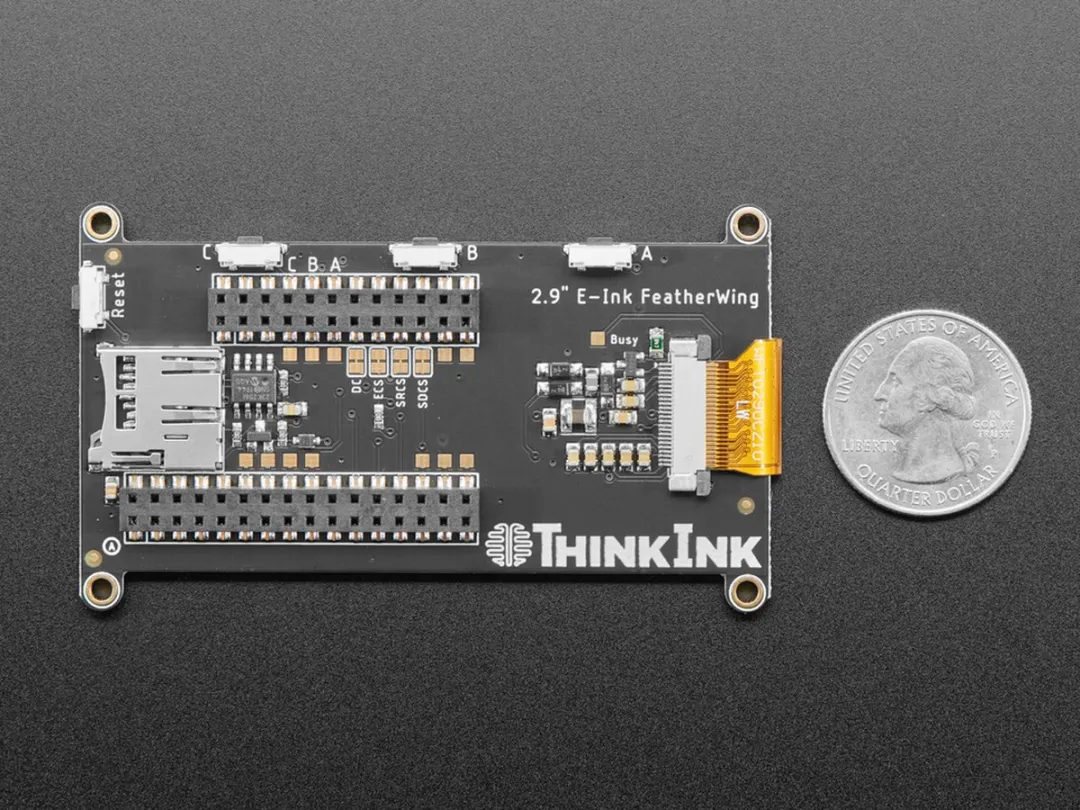 Adafruit 2.9inch Tri-Color eInk FeatherWing - Meerkleurig
