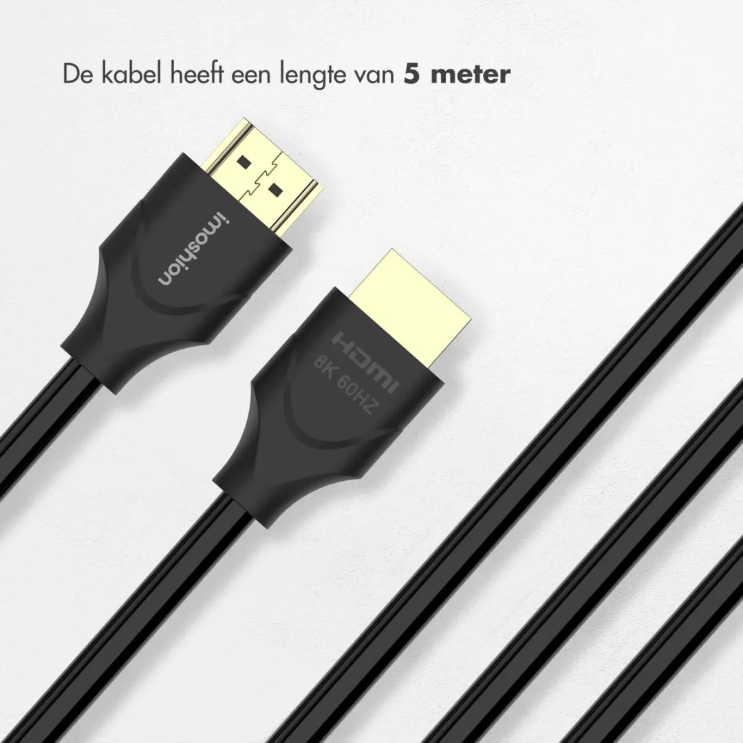 imoshion HDMI 2.1 Kabel SH00066046 - 5m - Zwart
