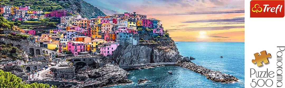 Trefl Vernazza bij Zonsondergang 500P Puzzel - 500 Stuks - Multicolor