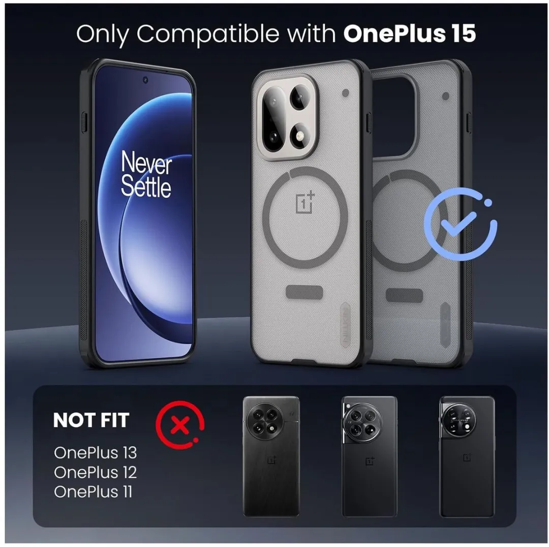Nillkin Frosted Shield Hoesje OnePlus 15 - Transparant Zwart