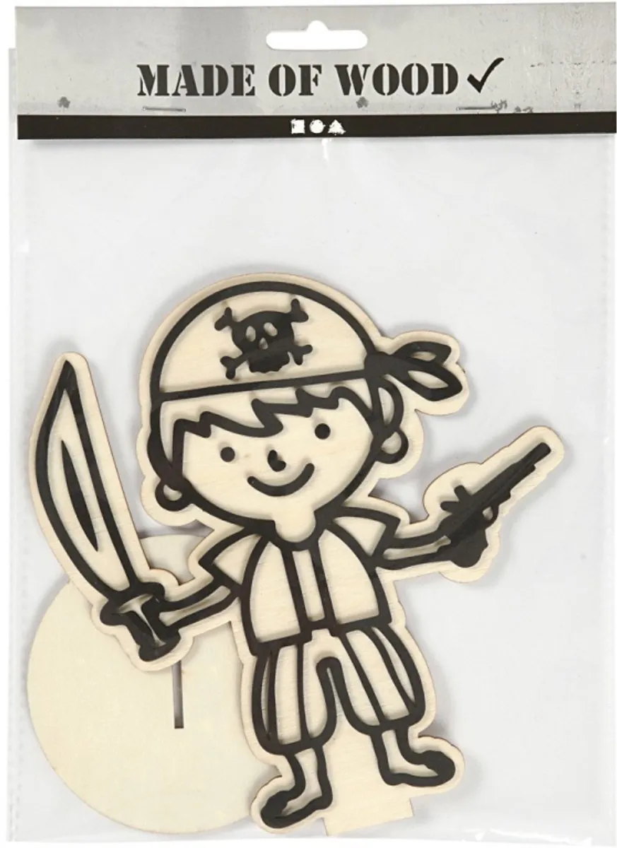 Creativ Company Houten Piraat Figuur - Blank