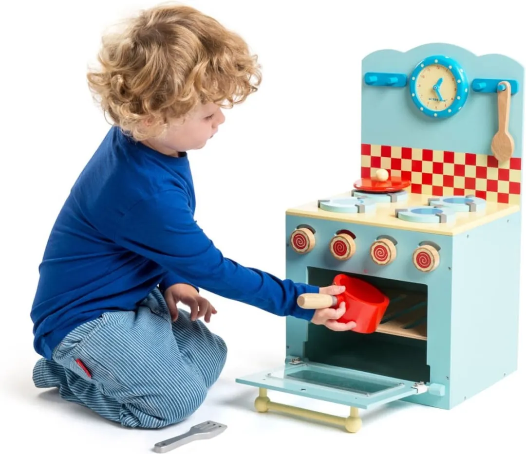 Le Toy Van Oven en Kookplaat Set - Blauw