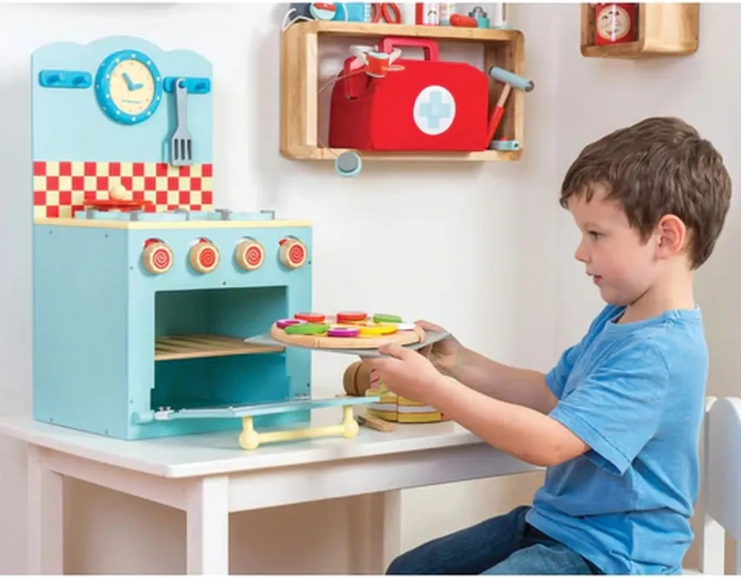 Le Toy Van Oven en Kookplaat Set - Blauw