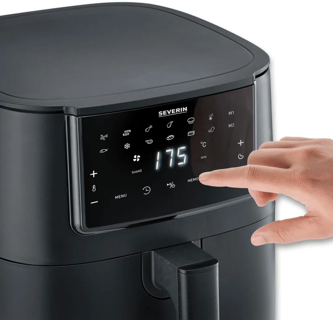 Severin Black Line FR 2462 Airfryer 1700W - 7L - 12 Programma's - Zwart - afbeelding 6 van 6