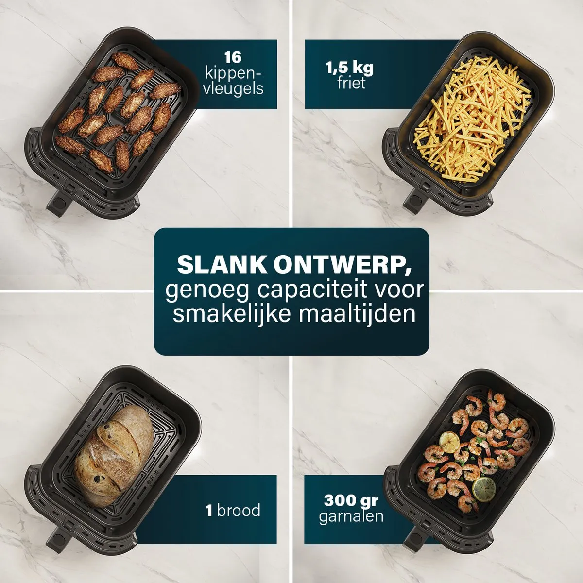 Princess Airfryer XL 182240 Heteluchtfriteuse 1500W - 5.5L - Zwart