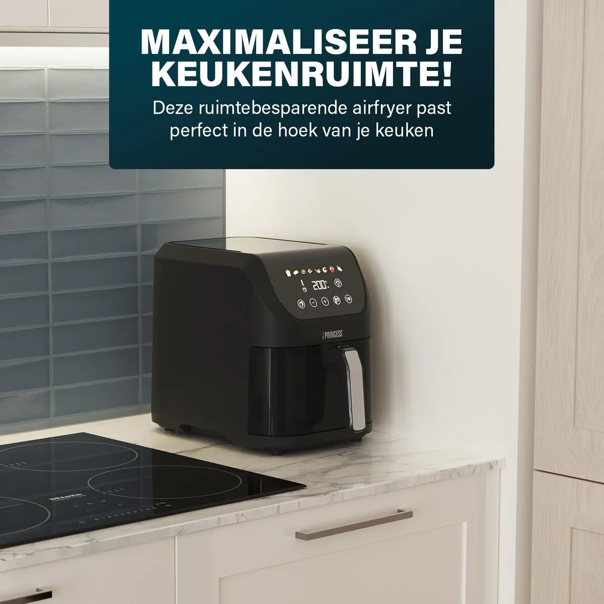 Princess Airfryer XL 182240 Heteluchtfriteuse 1500W - 5.5L - Zwart - afbeelding 6 van 6
