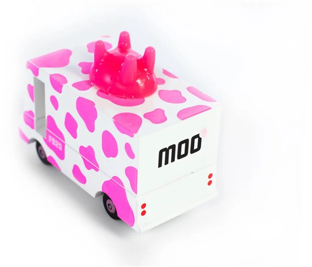 Candylab Candycar Vans Strawberry Moo F927 - Houten Speelgoedauto - Multicolor
