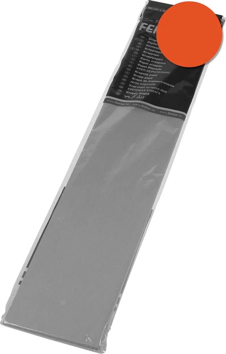 Folia Crêpepapier Donker oranje 250x50cm
