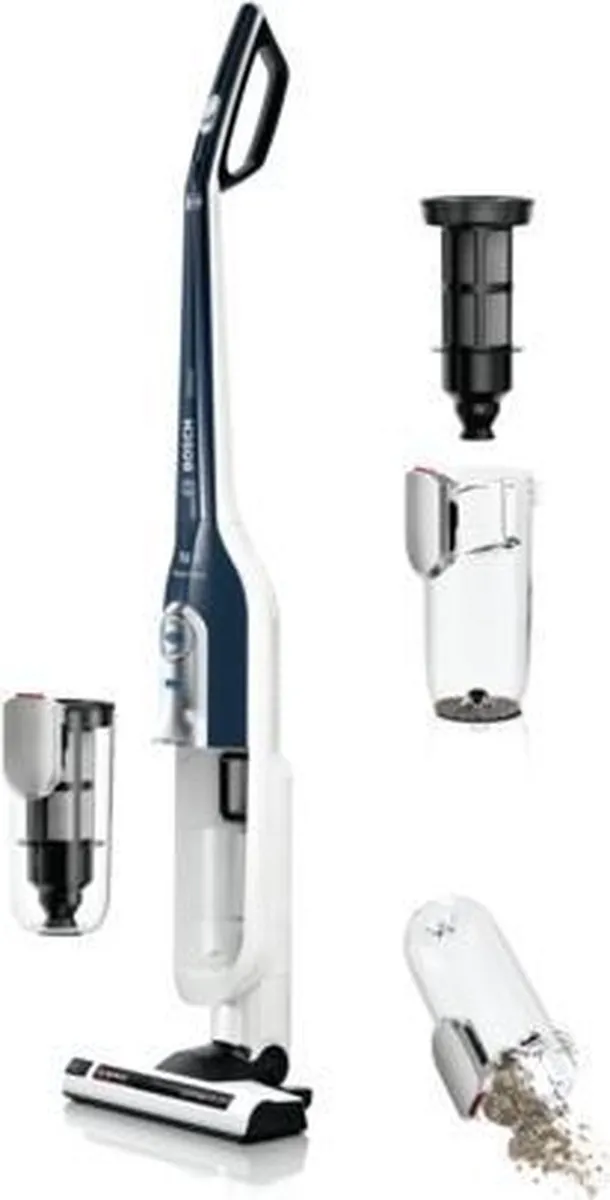 Bosch BBH51840 Athlet Draadloze Steelstofzuiger - Navy/Wit
