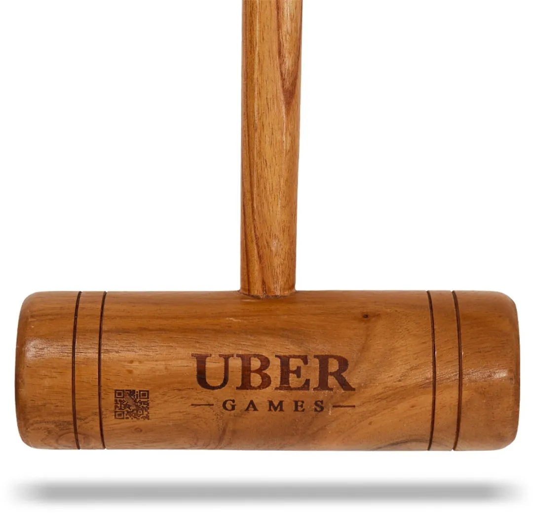 Ubergames Familie Croquet Set 6-Persoons - Hardhouten Mallets