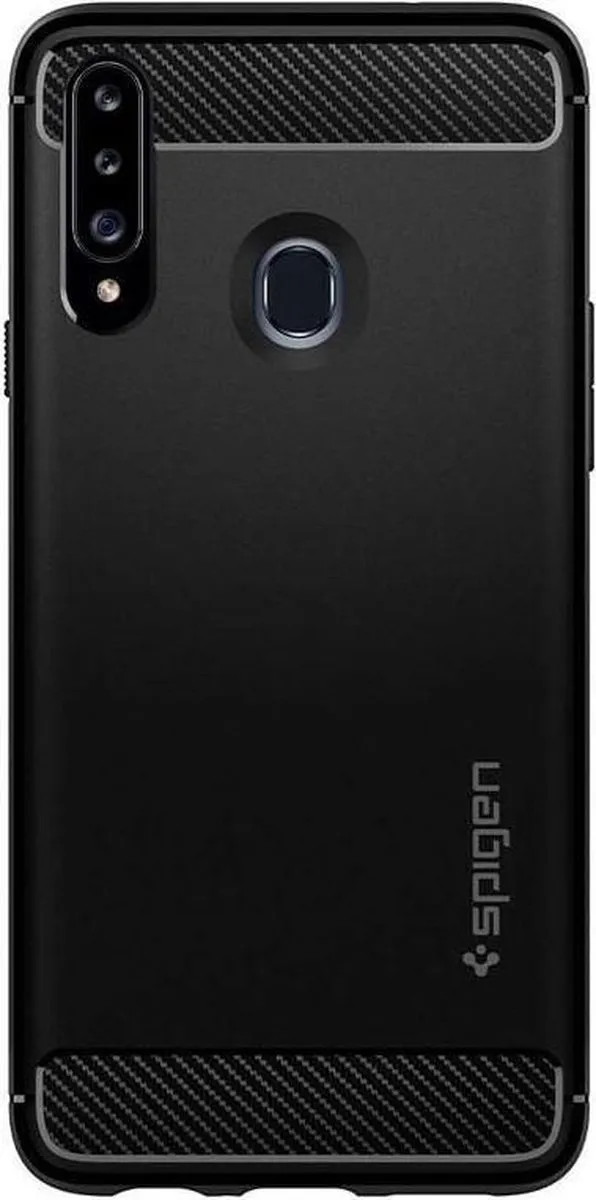 Spigen Rugged Armor ACS00561 Hoesje - Samsung Galaxy A20s - Zwart