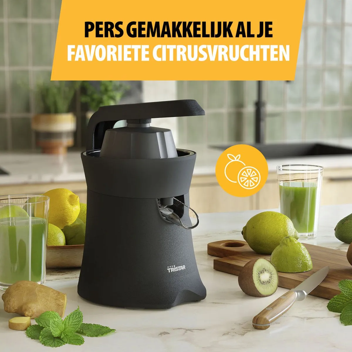 Tristar CP-3015 Elektrische Citruspers - 120W - Zwart