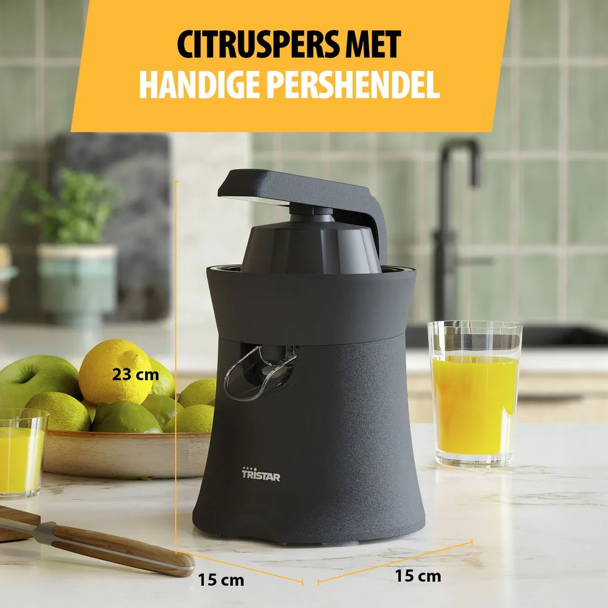 Tristar CP-3015 Elektrische Citruspers - 120W - Zwart