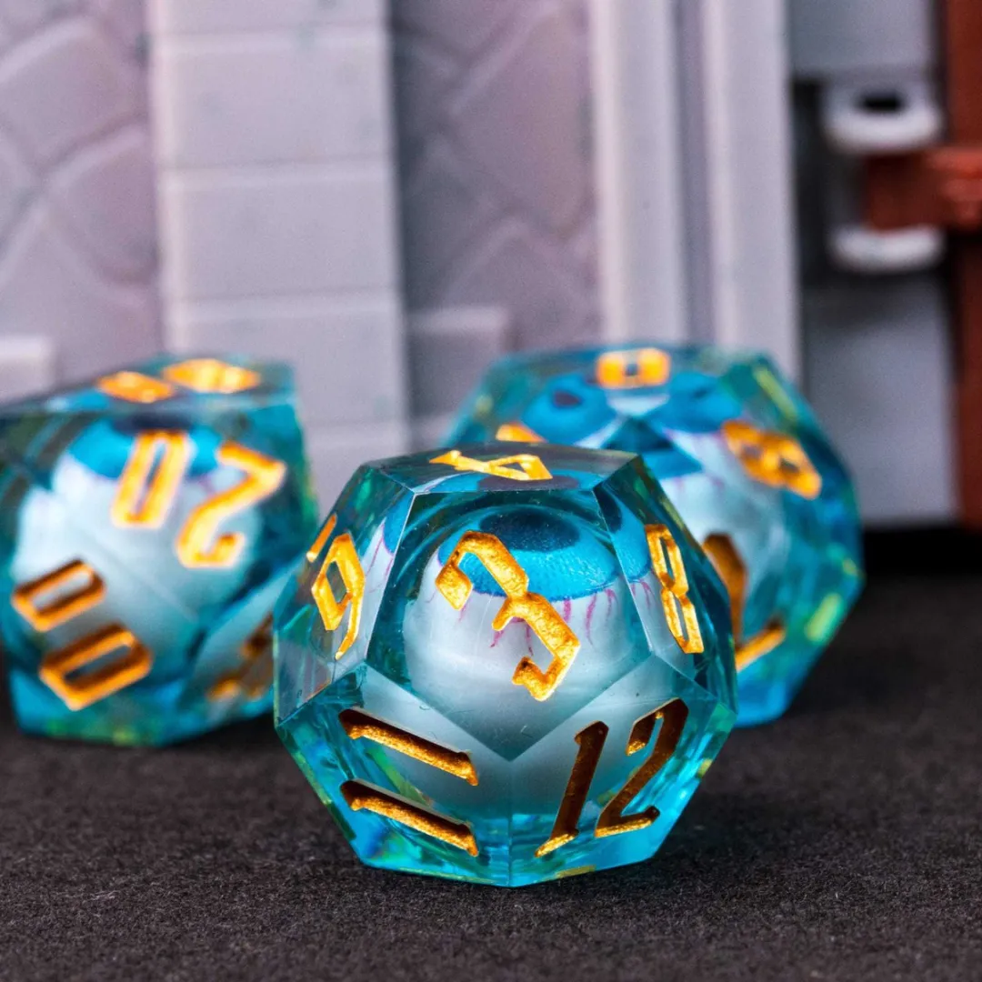 HOT Games Dobbelstenen Set Oog Liquid Blauw
