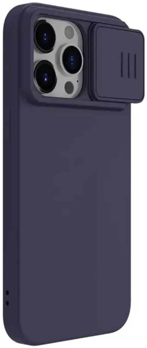 Nillkin CamShield Siliconen Hoesje iPhone 15 Pro Max - Donkerpaars
