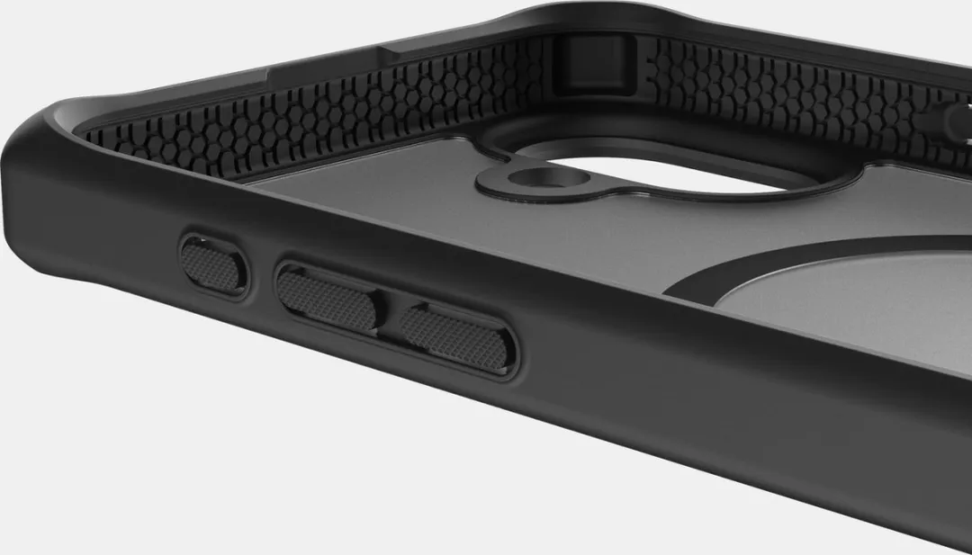 ITSKINS iPhone 16 MagSafe Level 2 HybridMagFrost Hoesje - Zwart AP6N-HMFRT-BLCK - afbeelding 6 van 6