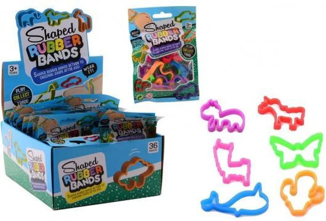 Johntoy Armbanden Dierenvorm Rubber - 6 Stuks Multicolor