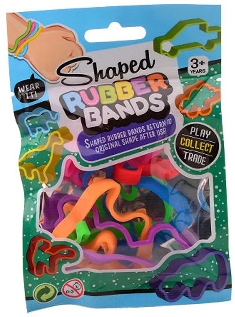Johntoy Armbanden Dierenvorm Rubber - 6 Stuks Multicolor