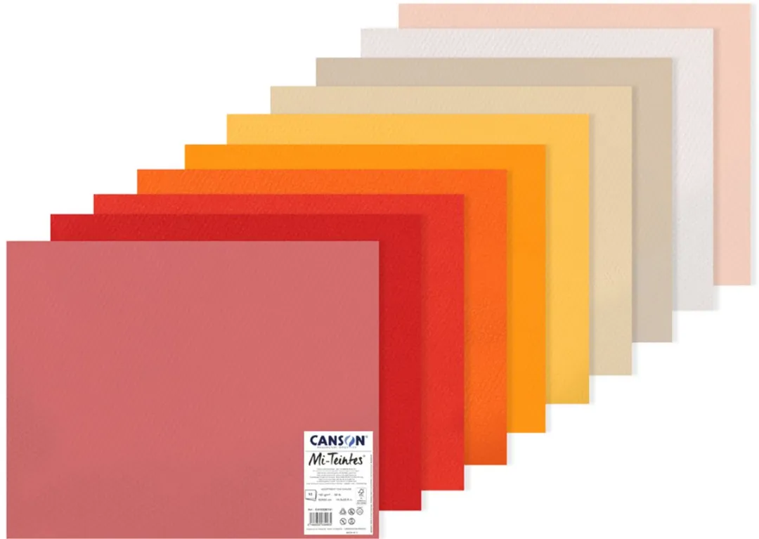 Canson Mi-Teintes Tekenpapier 500x650mm - 10 Kleuren Assorti