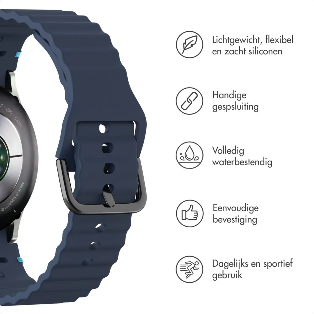 Imoshion Wave Siliconenband 20mm - Donkerblauw