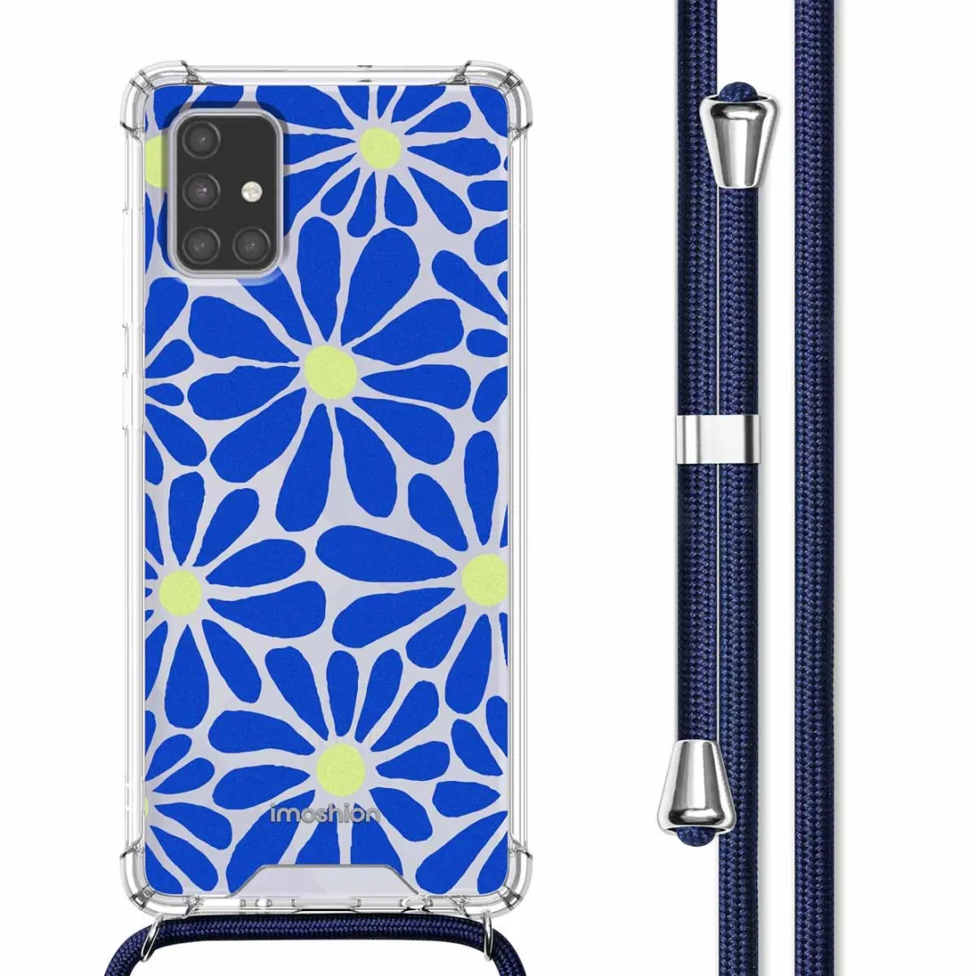 Imoshion Hoesje Samsung Galaxy A71 Cobalt Blue Flowers Connect